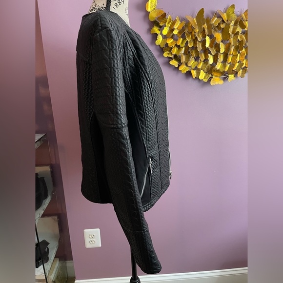 Black Leather Moto Jacket - Picture 2 of 9